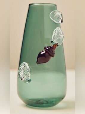NWT Anthropologie Amber Embellished Icon Bud Vase, Teal